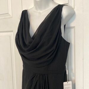 Women’s STACEES Black Mermaid Sweetheart Sleeveless Sweep Train Ruched Dress 12